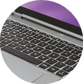 PCSpecialist 14 Lafité AI AMD keyboard