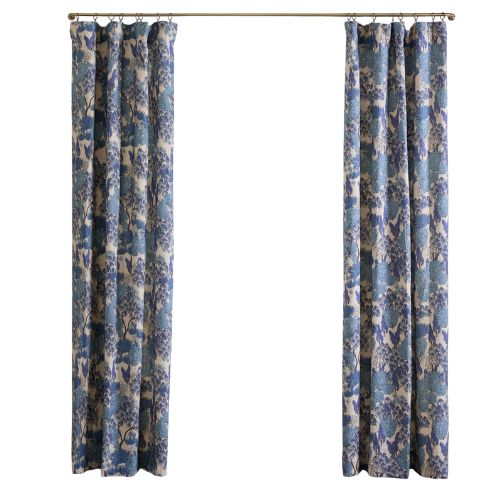 Garden Walk Linen Curtain Panel