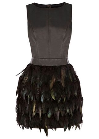 Warehouse feather and leather dress, £100