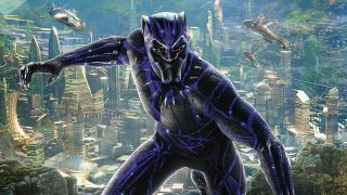 Chadwick Boseman's T'Challa suited up as Black Panther on poster