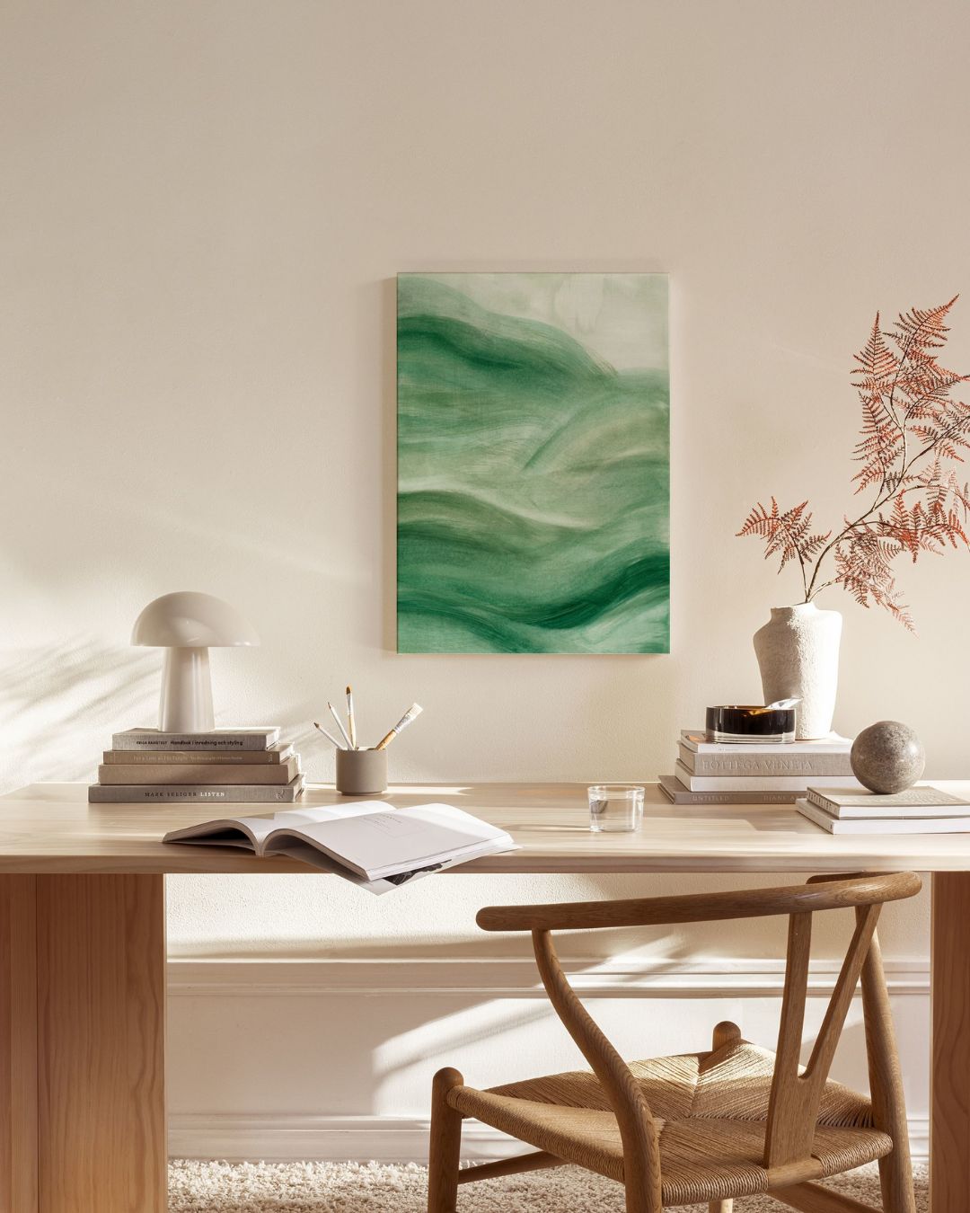 Flowy Green No2 Canvas Print.