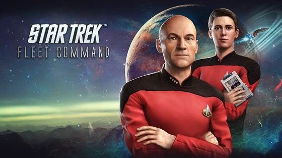 Captain Jean-Luc Picard beams into the mobile game Star Trek Fleet Command for Captain Picard Day in June 2021.