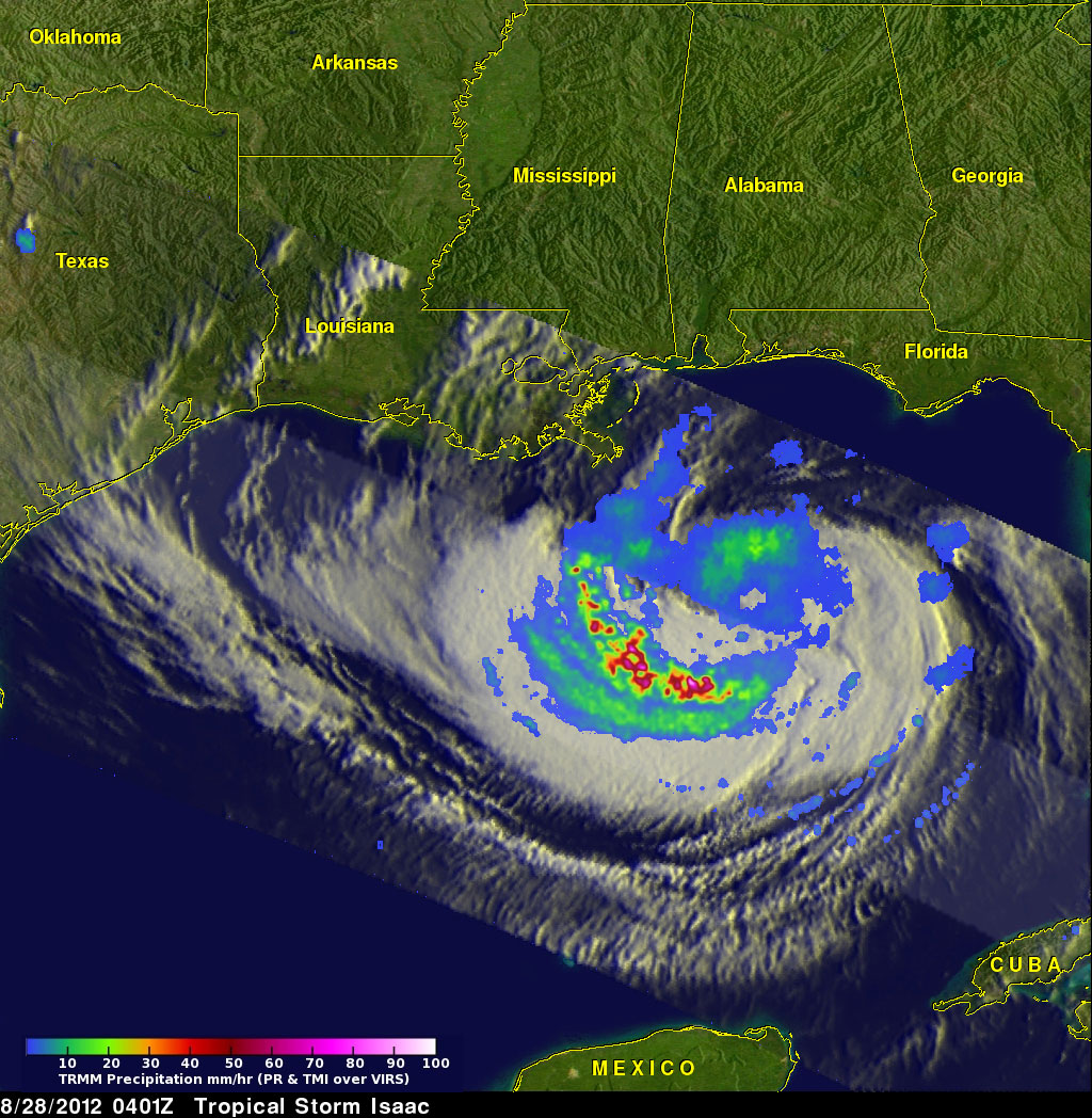 Satellites Show Hurricane Isaac From Space Space