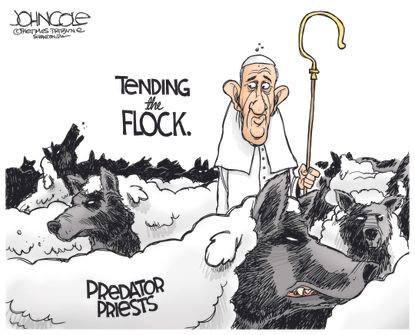 Political&nbsp;Cartoon&nbsp;U.S. Pope Francis Catholic Church Sexual Predators priests scandal&nbsp;