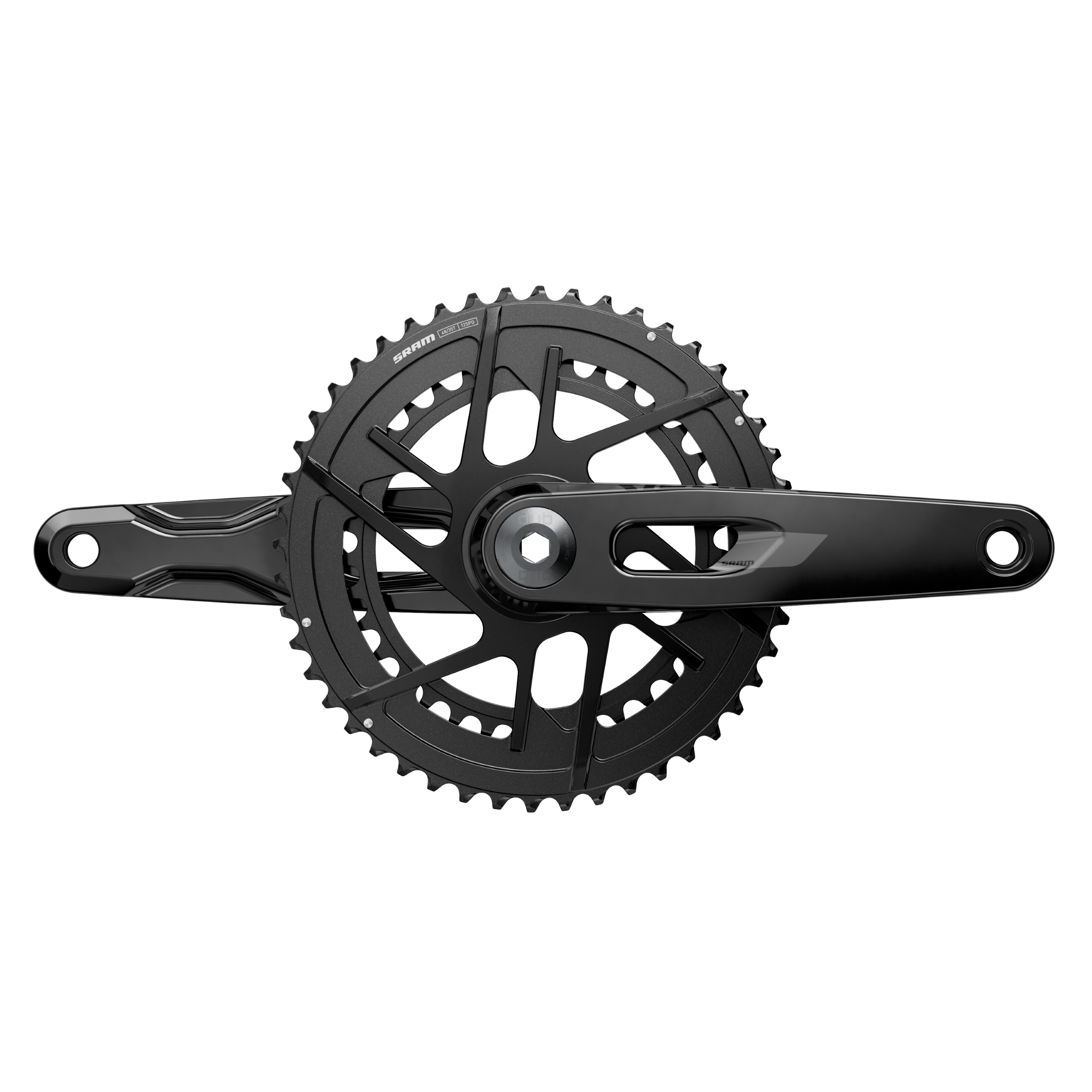 A SRAM Rival AXS crankset