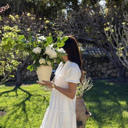 Meghan Markle white dress wellies