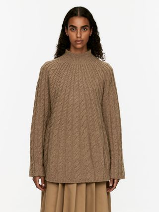 Cable-Knit Wool Jumper