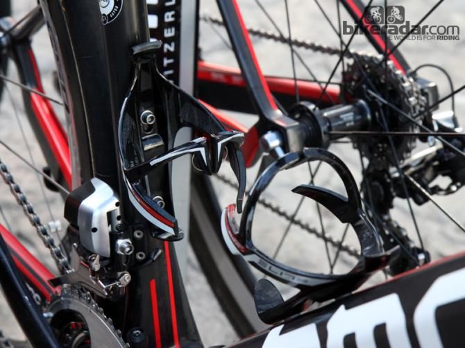 Elite Sior Mio bottle cages for the BMC squad at Scheldeprijs