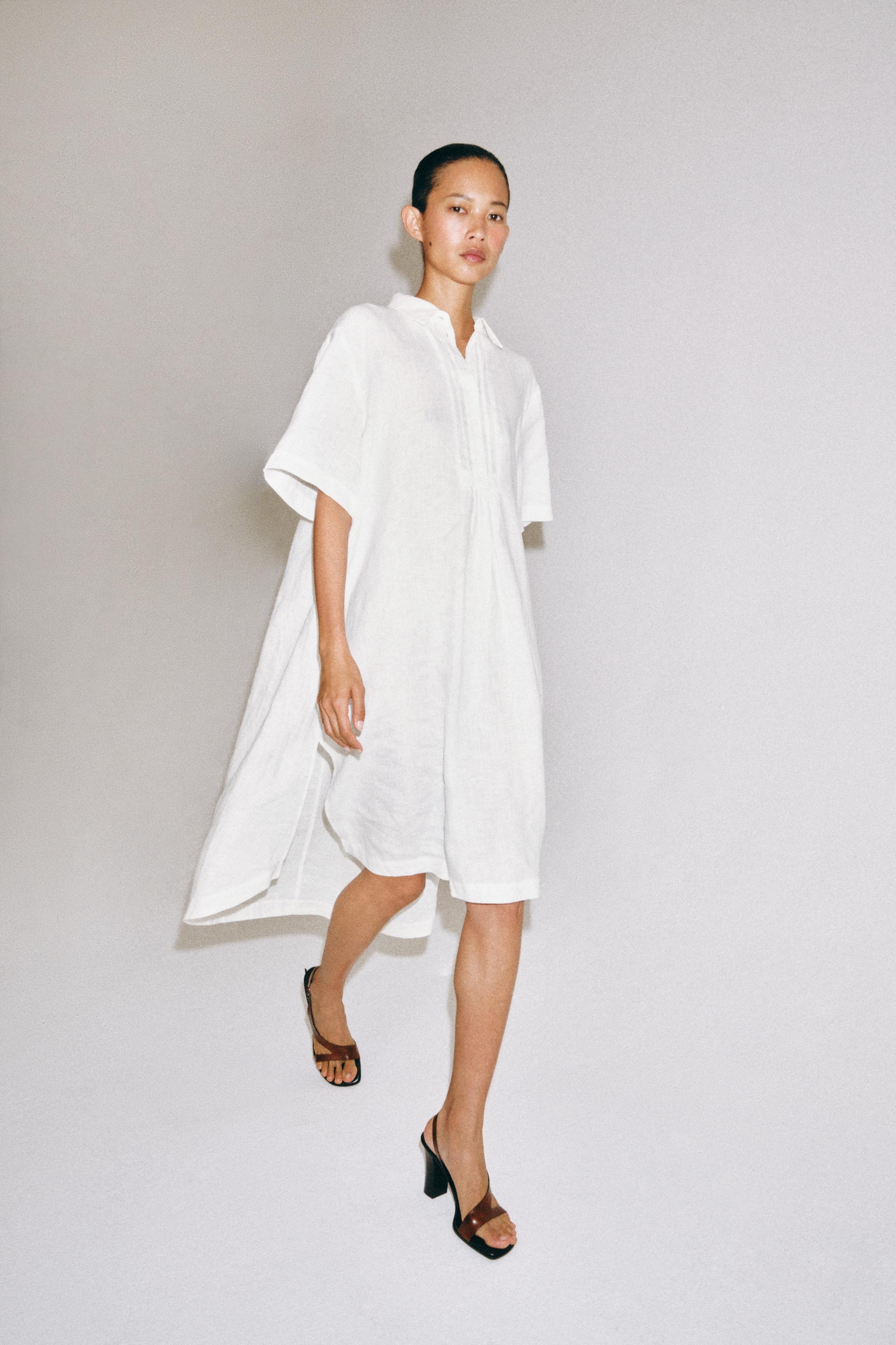 Zw Collection Linen Shirt Dress