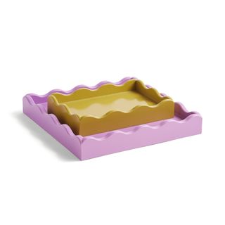 Dunelm x Sophie Robinson Wavy Edge Tray Set of 2 Lilac and Zest £18