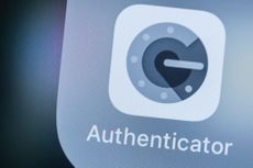 Google Authenticator logo, which is a grey 'G' stylized to look like a tumbler lock