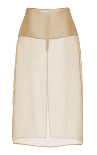 Exclusive Peri Silk-Blend Chiffon Midi Skirt