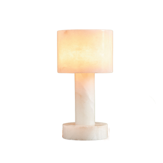 An alabaster lamp 