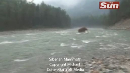 woolly mammoth crossing river