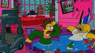 Ned and Homer drunk