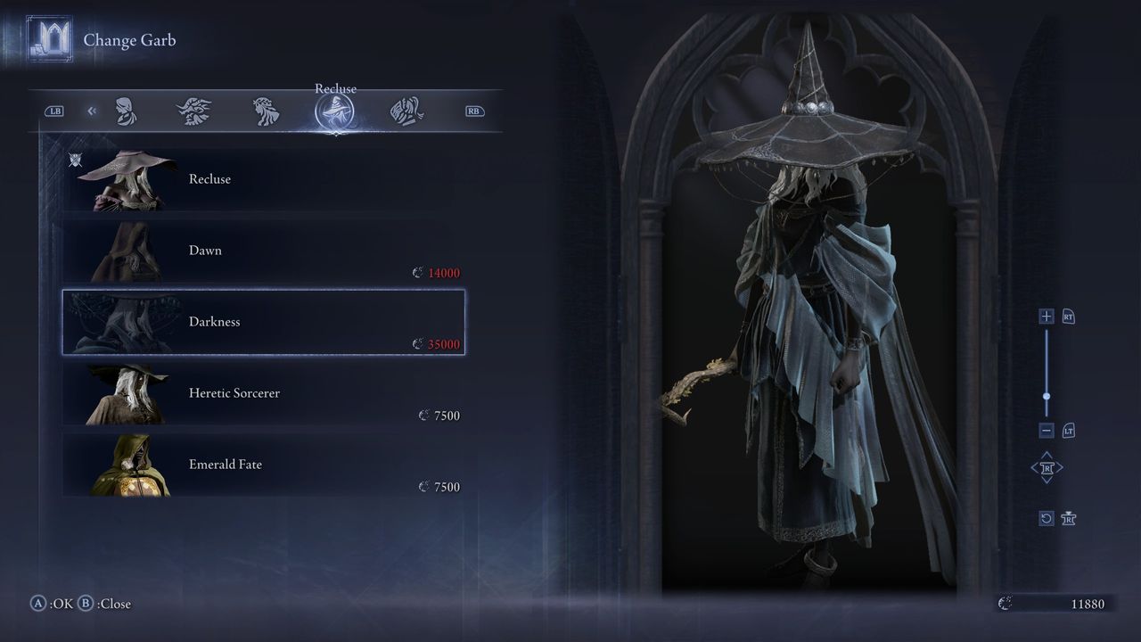 Elden Ring Nightreign outfits - Darkness Recluse