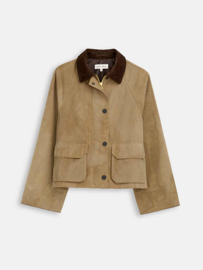 Chiltern Cropped Jacket in Waxed Canvas