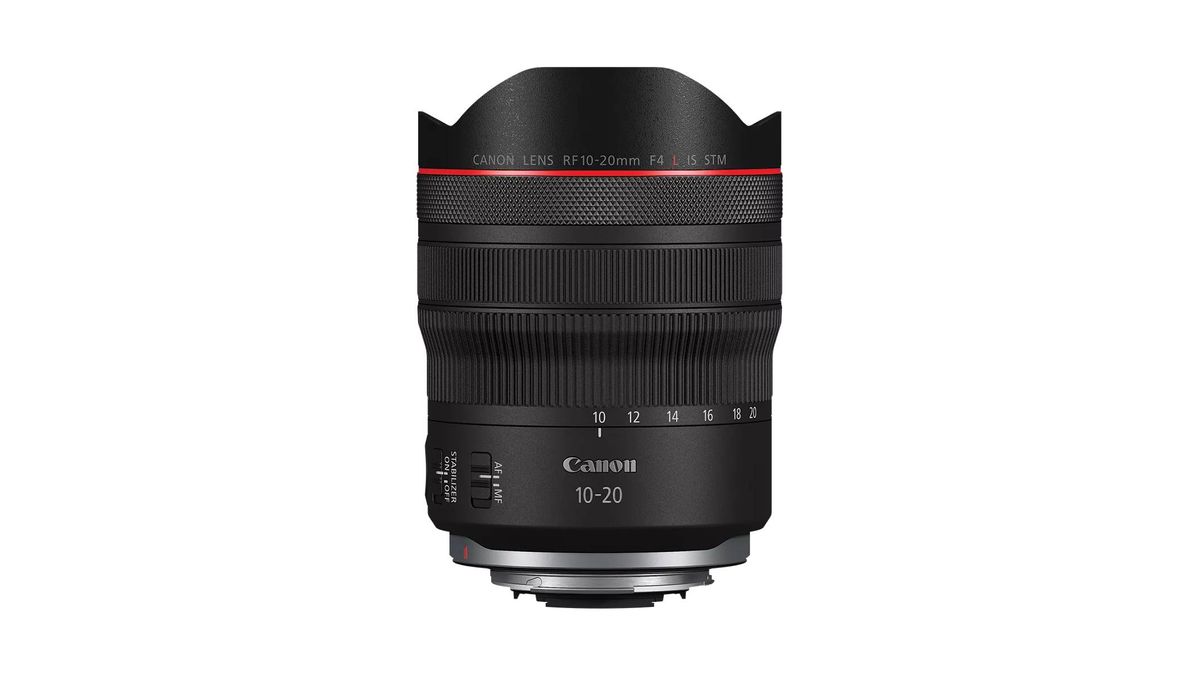 A Canon RF10-20mm f/4 L IS STM lens