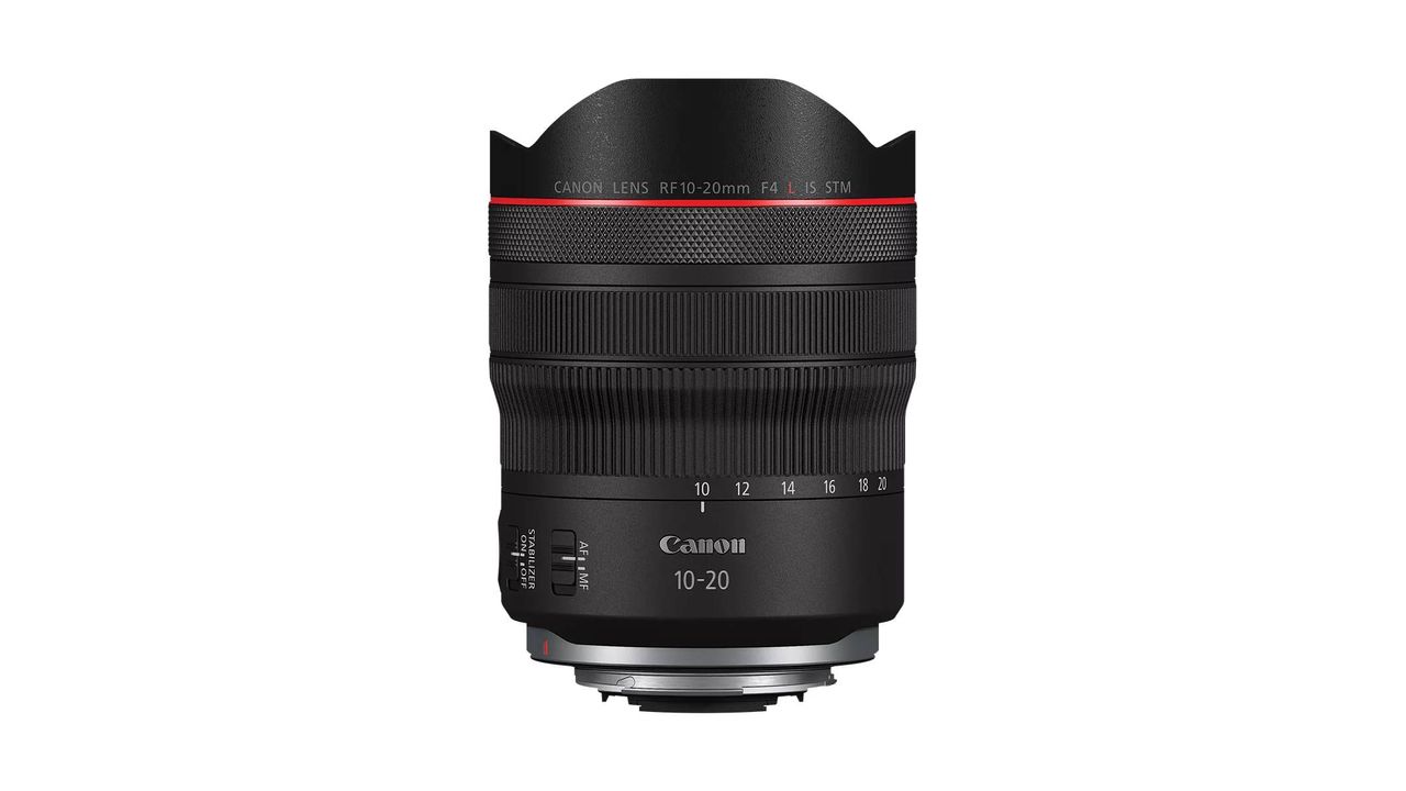 A Canon RF10-20mm f/4 L IS STM lens