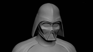 To create the recessed sections of Darth Vader’s mask using the Paint Mask selection and Inflate function