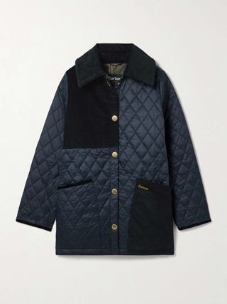 Reeth Paneled Cotton-Corduroy- Trimmed Quilted Padded Shell Jacket