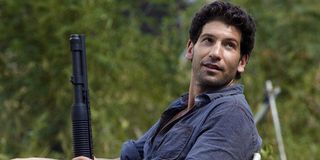 Shane with a shotgun on The Walking Dead Season 1