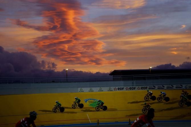 The evening was warm and dry despite the risk of rain storms