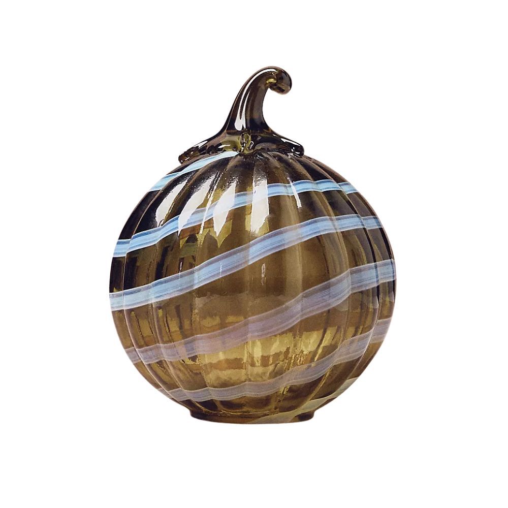 Swirl Decorative Glass Pumpkin