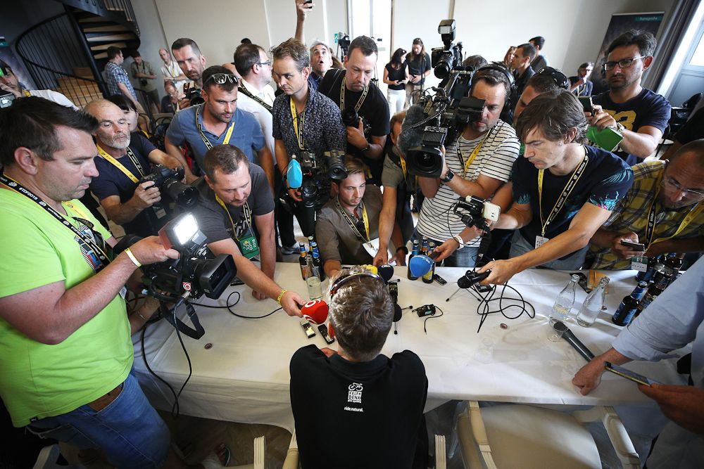 Peter Sagan always attracts the press