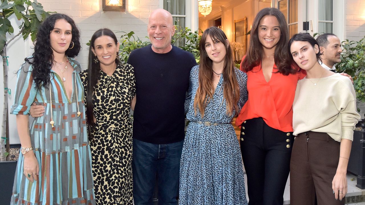 Rumer Willis, Demi Moore, Bruce Willis, Scout Willis, Emma Heming Willis and Tallulah Willis attend Demi Moore&#039;s &#039;Inside Out&#039; Book Party on September 23, 2019 in Los Angeles, California. 