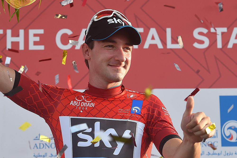 Elia Viviani (Team Sky) is the new leader of the Abu Dhabi Tour