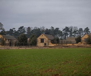 The Beckham's Cotswold estate - the back of the estate