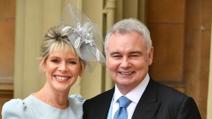 Eamonn Holmes, with his wife Ruth Langsford, as he wears his OBE