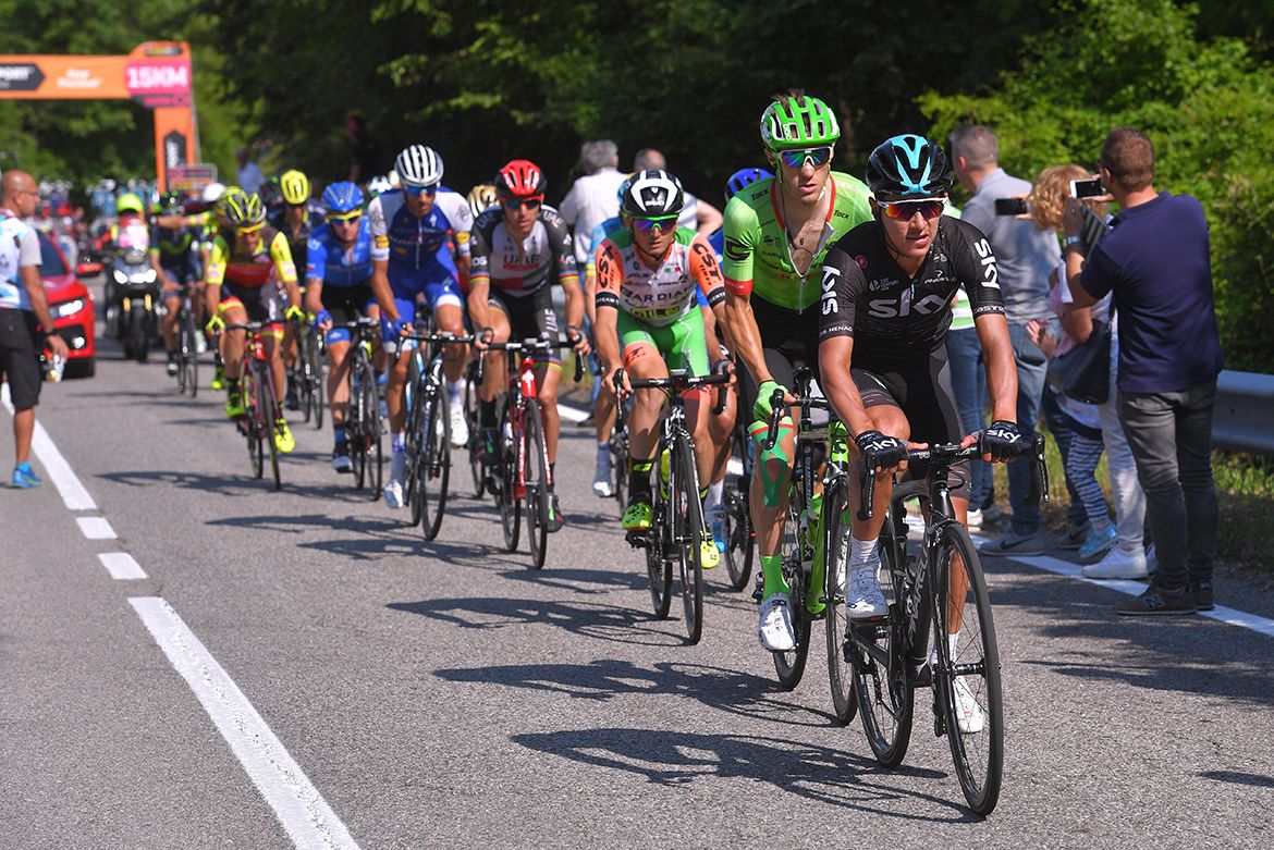 The breakaway grew after the midway point on stage 19