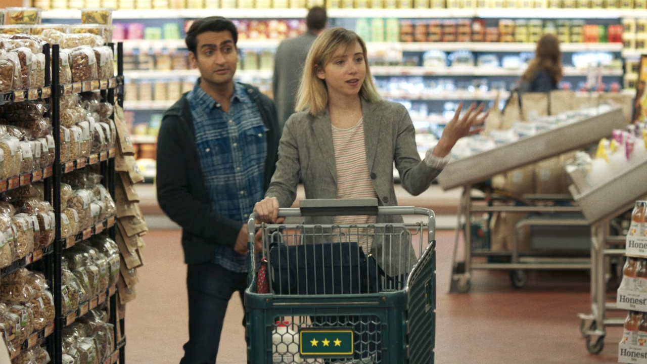 kumail nanjiani and zoe kazan in the big sick