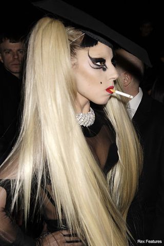 Lady Gaga - love or hate, new, black, fringe, bangs, Thierry Mugler, catwalk, Paris Fashion Week, twitter, twitpic, see, pics, pictures, hair, hairstyle, celebrity, beauty, Marie Claire