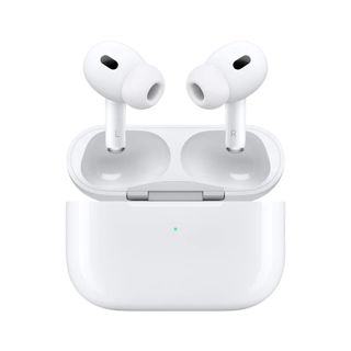 Apple AirPods Pro 2 true wireless earbuds in their white charging case