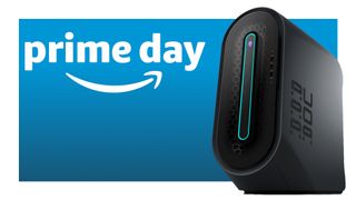 Prime Day logo with an Alienware PC build