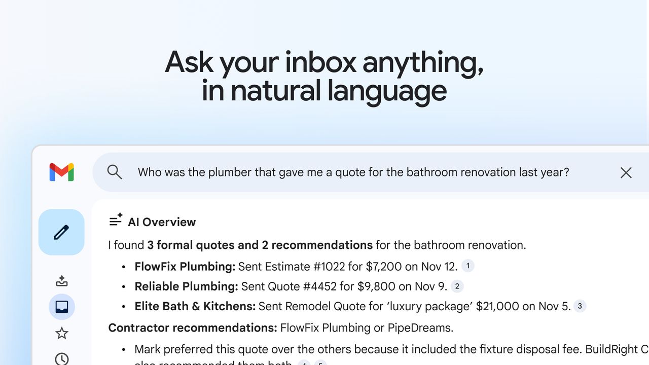 Gmail's new AI Inbox is here, but it'll cost you $250 a month