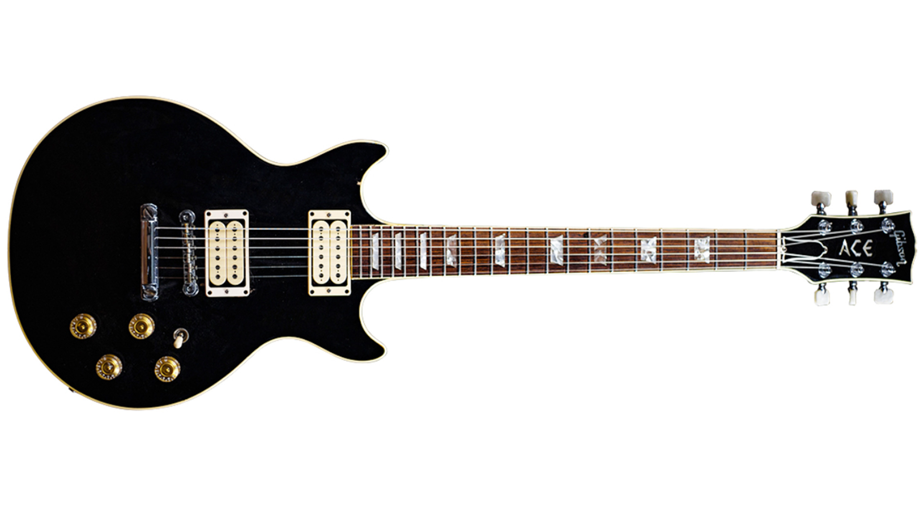 Custom LP Electric Guitar Ace Frehley 3 Pickups Grey Black