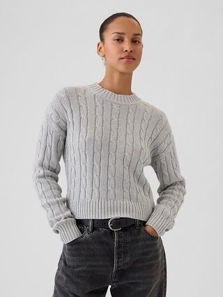 Cable knit sweater