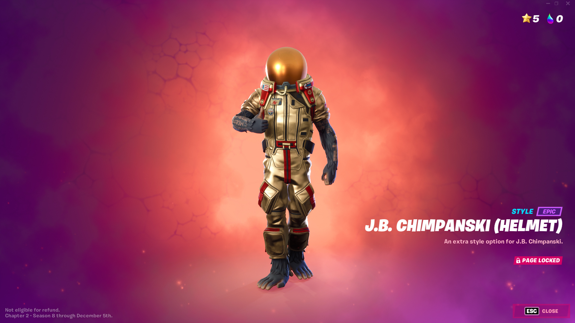 Fortnite Recruits Space Chimp J.B. Chimpanski For Chapter 2, Season 8 ...