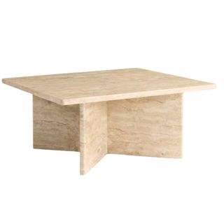 stone effect square coffee table 