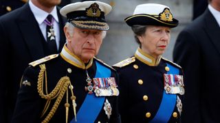 King Charles III and Princess Anne, Princess Royal arrive ahead of the state funeral of Queen Elizabeth II