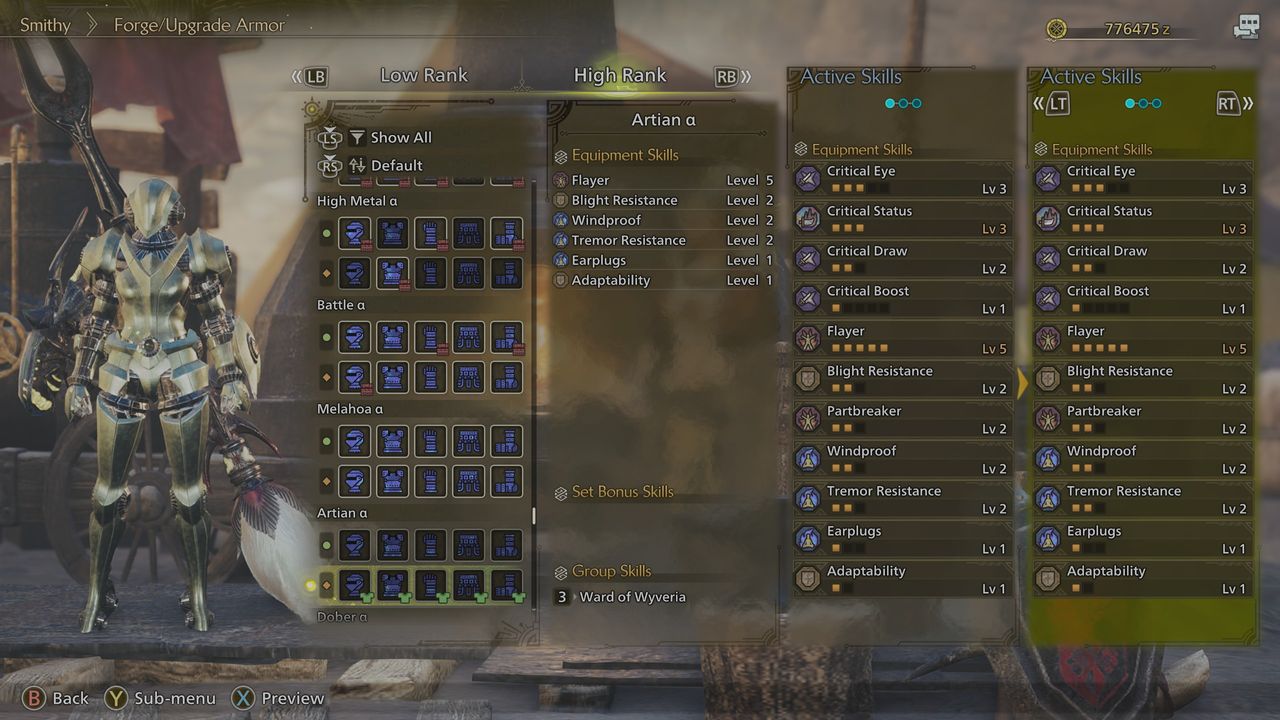 Monster Hunter Wilds secret armor - Artian set b