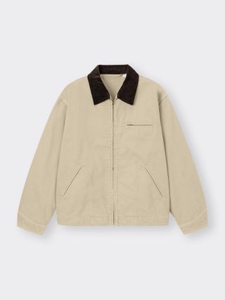 GU, Washed Cotton Work Jacket