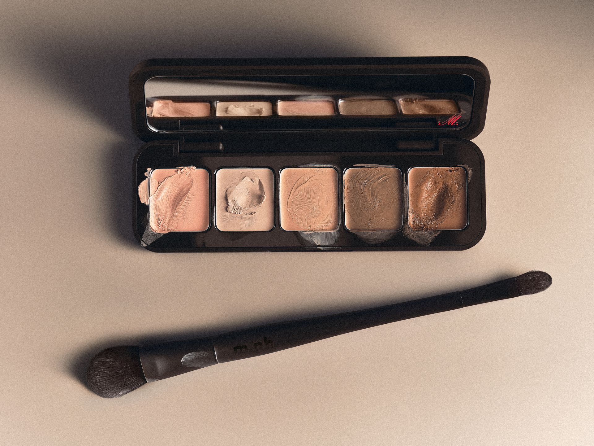 Campaign imagery from Mary Phillips's new makeup line
