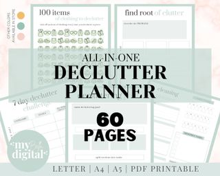 A decluttering planner print out