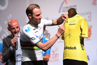 Alejandro Valverde (Movistar) at Volta a la Comunitat Valenciana 2019 - Team Presentation