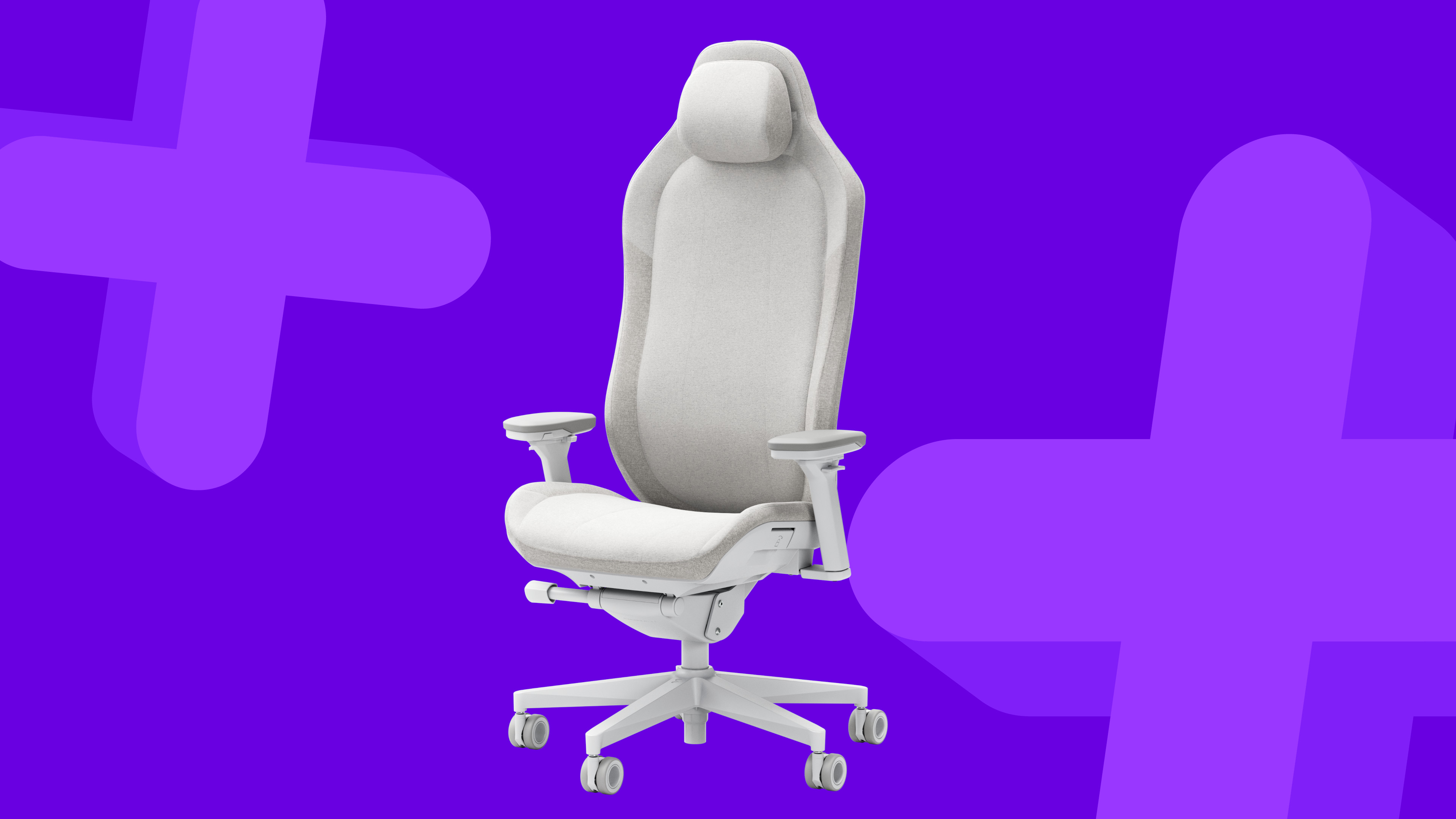 Fractal Refine gaming chair on a purple background